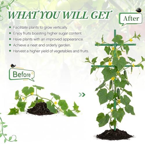 2 Set 7 ft Fiberglass Garden Stakes Kit for Climbing Plants - Image 5