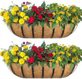 2pack 16-inch Window Sill Window Railing Planters with Cocoa Liner for Outdoor Balconies, Porches, Fences, Patio Railings by SMYAXUNW