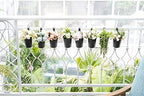Dahey 10 Pcs Hanging Flower Pots and 2 Pcs Macrame Plant Hanger Indoor Hanging Planter for Railing Fence Balcony Garden Home Decoration - Image 2