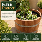 Half Barrel Planter Liner (Twin Pack) – Horticultural Liner Bag for Wine & Whiskey Barrel Planters – Fits 25–29 in Diameter Planters– 100 Micron UV-Resistant - Barrel Planter Not Included - Image 5