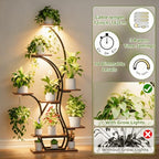 Plant Stand Indoor with Grow Lights - 8 Tiered Corner Plant Shelf Indoor - Image 5