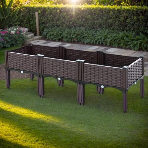 Plastic Raised Planter Box with Legs for Gardening - Image 3