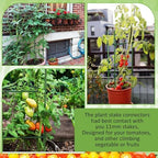 200 Pcs Adjustable Plant Stake Arm for Tomato Cage 11" Stake Connector - Image 5