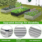 2PCS 6x3x1ft Galvanized Raised Garden Bed,Outdoor Planter Box Metal Patio Kit Planting Bed for Vegetables Flowers Herb,Silver - Image 4