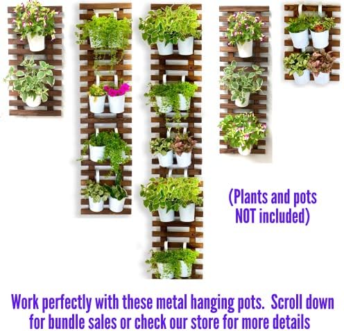 ShopLaLa Large Wall Hanging Planters for Outdoor Plants (5 Pack) Plant Wall - Image 6