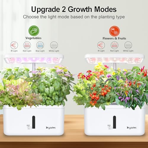 Indoor Garden System 19 Watt LED Growing Light Upgrade 2 Self-Watering Soil-Cultivated Growing Pots Gardening Gifts for Mom Plant Pot for Vegetables Herbs Tomato(No Seeds&Soil) - Image 4