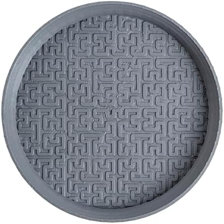 happimess Drew Plant Saucer 3D Printed Geometric Indoor 8.4", Platinum - Image 2