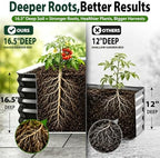 16.5" Deep Raised Garden Bed 4x4 ft for Vegetables, Herbs & Flowers - Image 2