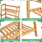 GIANTEX 4-Tier Ladder Shelf Plant Stand, Bamboo Plant Shelf, Natural - Image 7