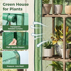 Bamworld Mini Greenhouse for Outdoor Indoor 23 x 17 x 54-Inch Small Plant Green House 3-Tier Rack Stand Portable Greenhouses with Durable PE Cover for Seedling - Image 5