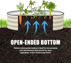Raised Garden Bed, Metal Planter Box, Oval Shape, Outdoor Planting Flower Herb Vegetable Planter(2 PCS of 4×2×1 ft, Ivory Oval) - Image 4