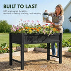 PASAMIC Raised Garden Bed with Legs, 48" HIPS Sturdy Elevated Planter Box - Image 2