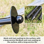 72 Inch Garden Stake Netting Support, Black Heavy Duty Powder Coated Steel Frame for Garden Fencing, Plant & Crop Protection from Wildlife (12 Sets) - Image 4