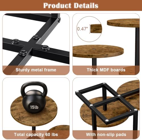 Small Plant Stand Indoor 4-Tier Plants Shelf, Tabletop, Window Sill, Floor - Image 6
