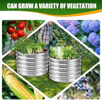 TBMLC 17" Tall Elevated Round Metal Raised Garden Bed Silver,2 FT Diameter - Image 5