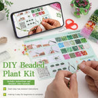 kdafio 6 Pcs Beaded Plant Kit, Bead Plant Kit with Green Beads Pots Tools - Image 4