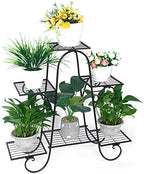 6 Tier Plant Stand, Indoor and Outdoor Flower Display Shelf for Multiple Plants, Patio Plant Rack with Tiered Design by HAYGSAQ