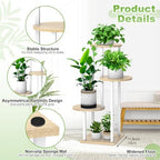 4 Tier Plant Stand Indoor Corner Tall Shelf for Multiple Plants - Image 3