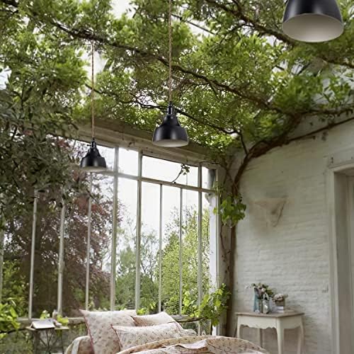 3 Light Plug in Pendant Light Cord 22FT Farmhouse Hanging Lamp - Image 7