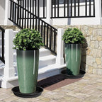 OVZILKI 3 Pack of Plant Saucer 20 22 inch, 3.6" Depth, Large Heavy Duty Plastic Saucers 21" Round, Plant Drip Trays for Indoors Outdoor, Plant Water Tray for Planters 19-23" (22", Black) - Image 3