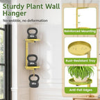 LASZOLA Plant Hanger Holder Shelf Wall Indoor with Lights, 2 Pcs Gold - Image 4