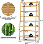 Homykic Bamboo Ladder Shelf and Closet System Bundle, Natural - Image 3
