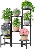 8 Tiered Plant Stand Indoor for Multiple Large Planter, Tall Heavy Duty Adjustable Folding Rack with Rustproof 7.9 Inch Wide Tray, Plant Shelf for Corner Living Room - BlackDisk by Unknown