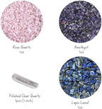 Cute Farms Terrarium Starter Kit | Moss, Vermiculite, Soil, Pebbles, Plant Food, & Finishing Tools (Large Kit + Crystals) - Image 4