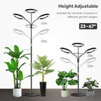 Garpsen Floor Grow Light, 3 Head Full Spectrum with Base, for Large Plants - Image 6