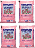 Coast of Maine Roses and Flowers, 20qt (Pack of 4) Organic and Natural Planting Soil for Roses, Annual and Perennial Flowers by CoastofMaine