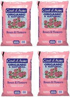 Coast of Maine Roses and Flowers, 20qt (Pack of 4) Organic and Natural Planting Soil for Roses, Annual and Perennial Flowers by CoastofMaine