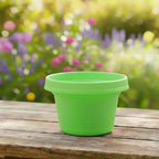 Flower Pots with Saucers, 9 inch, Lime Green, Pack of 5 - Image 6