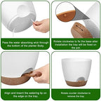QRRICA 12/10/9 Inch Self Watering Pots for Indoor/Outdoor Plants - Image 2