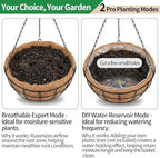 16 Inch Hanging Planters for Outdoor Plants, 2 Pack Large Hanging Baskets - Image 5