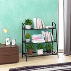 Giantex 3 Tier Metal Plant Stand, Indoor Outdoor Plant Shelf, Flower Rack Display Shelf, Flower Pots Holder with Adjustable Feet for Garden, Balcony, Living Room (3-Tier (32''x 13'' x 32'')) - Image 3