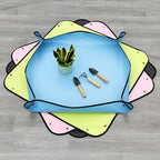 Waterproof Foldable Plant Repotting Mat Garden Potting Pad for Flowerpot Transplanting Mixing Soil Tool for Indoor Plant Repotting(75cmx75cm Pink) - Image 2