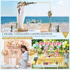 8.2FT Square Wedding Arch Backdrop Stand Adjustable,Garden Trellis - Image 2