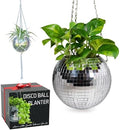 SCANDINORDICA Disco Ball Planter, Value Package, 8-inch Silver by SCANDINORDICA
