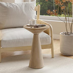 COZAYH Small Pedestal End Table Farmhouse Martini Table, Distressed Grey - Image 6