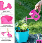 Sungmor Small Watering Can Set Cute Little Gardener Kit | Package Includes 3PC Rose Red Frog Watering Can & Trowel & Rake Gardening Hand Tools | Perfect for Garden,Yard or Beach - Image 5