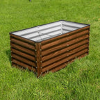 SnugNiture 2-Pack 4x2x2FT Galvanized Raised Garden Bed Kit, Metal Planter Box for Planting Plants Vegetables, Brown - Image 3
