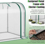GIANTEX Raised Garden Bed with Cover, Wood Elevated Planter Box with Legs & Mini Greenhouse, Waterproof Sun-Protective PE Green House Cover, Outdoor Use for Fruit Vegetable Flower Herb (White+Gray) - Image 7