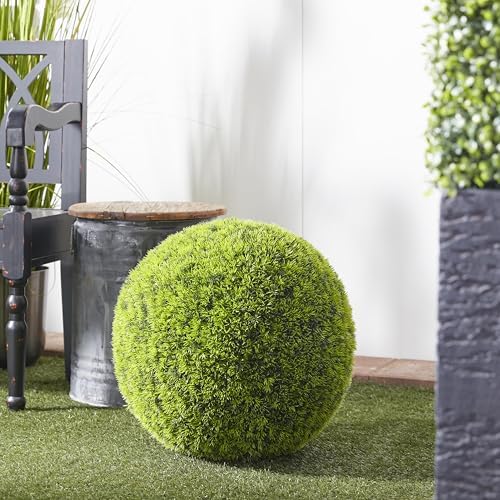 Deco 79 Faux Foliage Topiary Artificial Foliage Ball Indoor Outdoor , 22" x 22" x 22", Green - Image 5