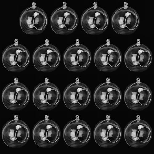 19 Pcs 4.72 Inch Hanging Tealight Candle Holder, Hanging Tealight Holder Globe for Wedding, Christmas, Party, Centerpiece Accessory and Home Decor by KUKLIPJIM. by KUKLIPJIM