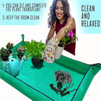 2 PCS Waterproof Plant Repotting Mat - Foldable Portable for Indoor Succulents Easy Soil Change Watering Pad(100cmx75cm) - Image 2