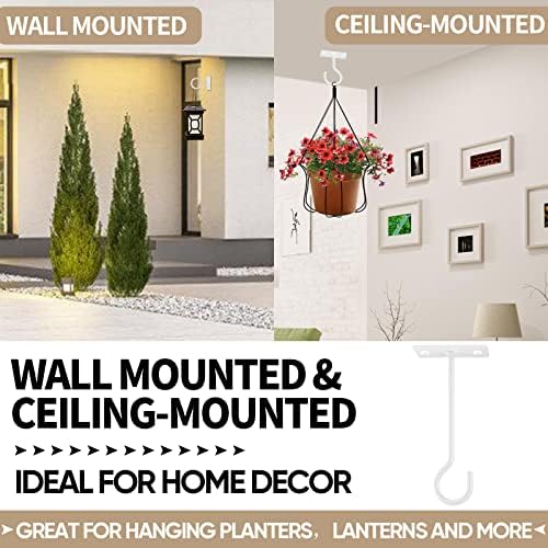 Metal Plant Wall Hooks 20Pack Bulk Hanging Brackets Indoor White 6In - Image 4