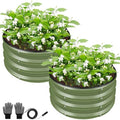 ZXZYHFTY Round Raised Garden Bed Set, 2 Pack, 2 x 2 x 1 Ft, Green by ZXZYHFTY