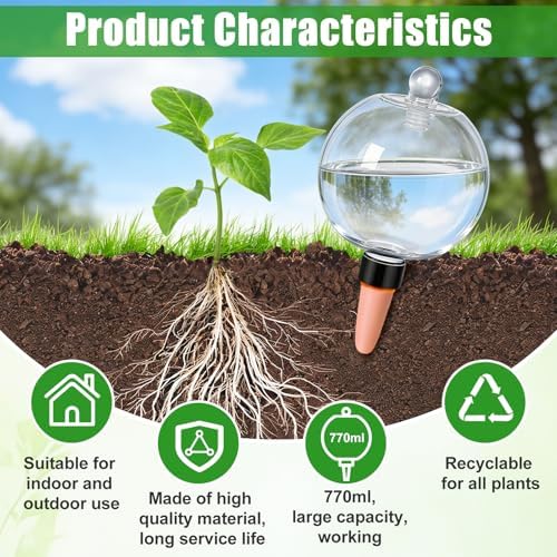 4 Pack 26 oz Extra Large Plant Self Watering Globes Top Fill - Image 6