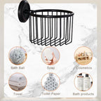 Vintage Wall-Mounted Toilet Paper Holder with Wire Basket Design, Oil-Rubbed Bronze, Wall-Mounted Bath Hand Towel Holder with Braiding Carvings, Vintage Style. - Image 7