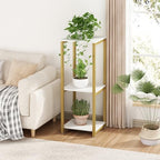 3 Tier Plant Stand Indoor Corner Tall Square Shape Plant Shelf - Image 2